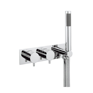 Crosswater Kai Lever Mitigeur douche encastrable thermostatique 3 boutons horizontal chrome