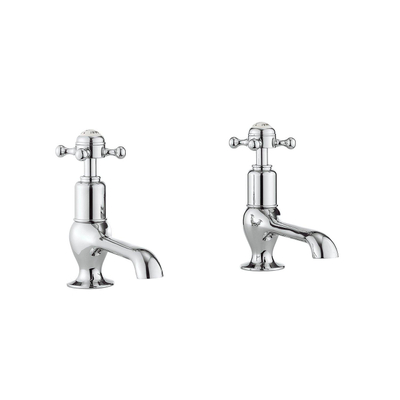 Crosswater Belgravia Wastafelkranen - koud /warm - 2 gats - kruisgreep hoogglans - chroom