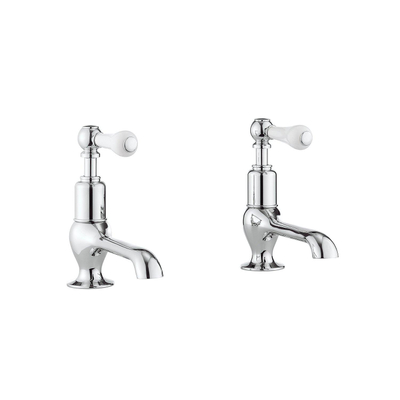 Robinetterie lavabo Crosswater Belgravia - froid/chaud - 2 trous - levier - chrome