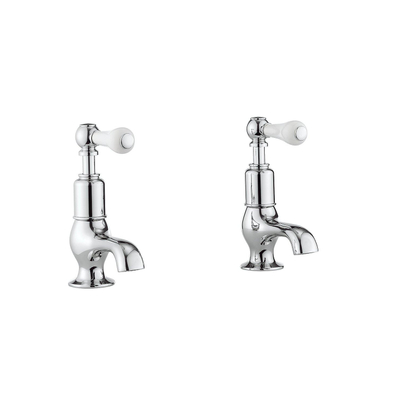 Crosswater Belgravia Wastafelkranen - medium koud/ warm - 2 gats - hendel - hoogglans chroom