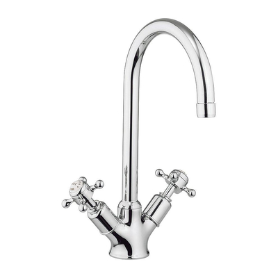 Crosswater Belgravia Keukenkraan - kruisgreep hoogglans - chroom