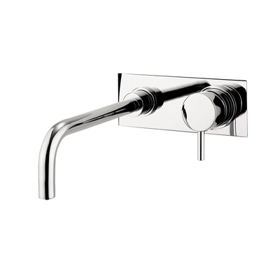 Crosswater Kai Lever - inbouw wastafelkraan op plaat - 2 gats - met inbouwdeel - hoogglans chroom