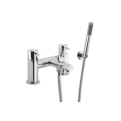 Crosswater Kai Lever robinet de baignoire sur pied 2 trous avec ensemble de douchette chrome