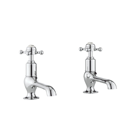 Crosswater Belgravia Wastafelkranen - koud /warm - 2 gats - kruisgreep hoogglans - chroom SW24298