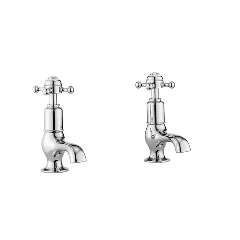 Crosswater Belgravia Wastafelkranen - medium koud/ warm - 2 gats - kruisgreep hoogglans - chroom SW24303