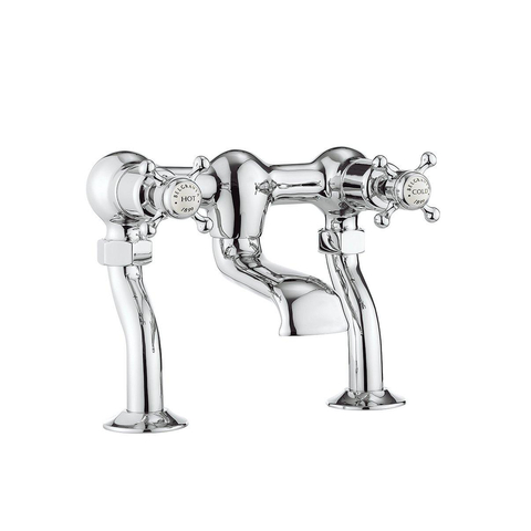 Crosswater Belgravia Crosshead Robinet de baignoire - montage apparent - bec 16,5 cm - laiton brossé SW24313