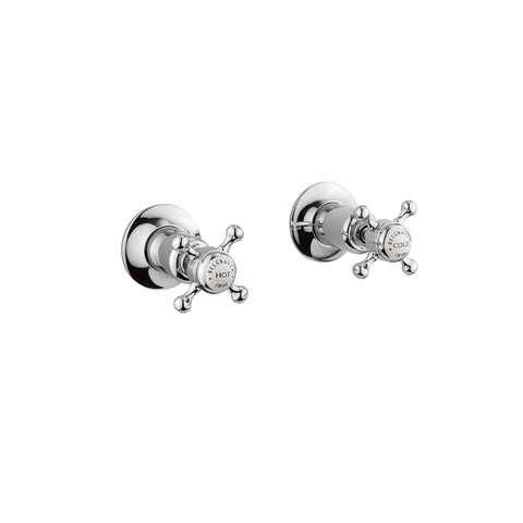 Crosswater Belgravia Stopkranen - inbouw - koud /warm - kruisgreep hoogglans - chroom SW24319