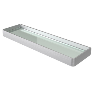 Haceka Aline Shelf Glass Brushed Aluminum 46cm