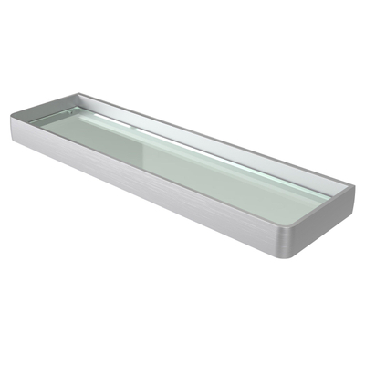 Haceka Aline Étagère en verre Aluminium brossé 46cm