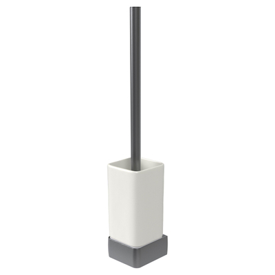 Haceka Aline Garniture de balai de WC Aluminium Brossé Gris