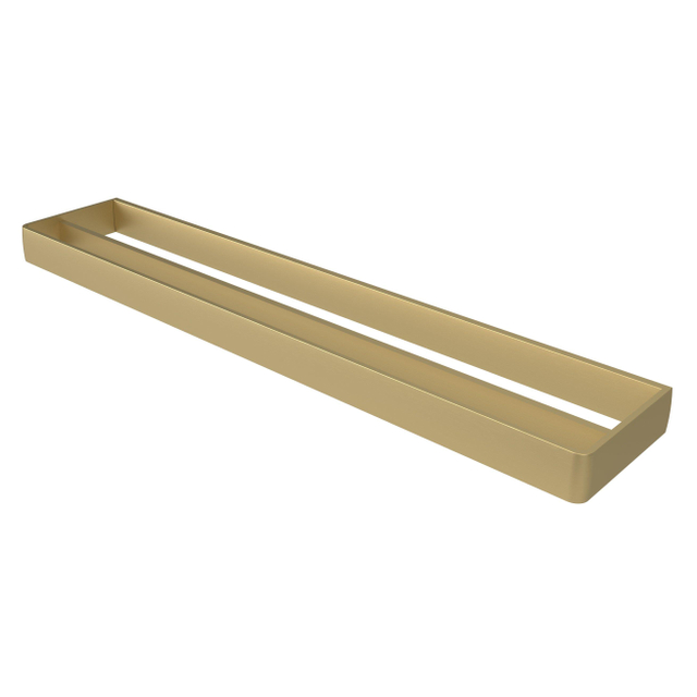 Haceka Aline Handdoekhouder dubbel 60cm Aluminium Geborsteld Goud OUTLETSTORE 1208684