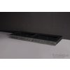 Forzalaqua Palermo Doppio wastafel 140.5x51.5x9cm RECHTHOEK 2 wasbakken 0 kraangaten Basalt gekapt antraciet SW67828 Forzalaqua Palermo Doppio wastafel 140.5x51.5x9cm RECHTHOEK 2 wasbakken 0 kraangaten Basalt gekapt antraciet SW67828