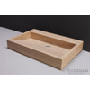 Forzalaqua Palermo wastafel 80.5x51.5x9cm RECHTHOEK 1 wasbak 1 kraangat Travertin gezoet beige SW67918 Forzalaqua Palermo wastafel 80.5x51.5x9cm RECHTHOEK 1 wasbak 1 kraangat Travertin gezoet beige SW67918