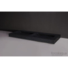 Forzalaqua Bellezza Doppio wastafel 140.5x51.5x9cm RECHTHOEK 2 wasbakken 0 kraangaten Basalt gezoet antraciet SW67837 Forzalaqua Bellezza Doppio wastafel 140.5x51.5x9cm RECHTHOEK 2 wasbakken 0 kraangaten Basalt gezoet antraciet SW67837
