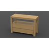 Forzalaqua Ciro onderkast 120X51X84cm met 2 lades greeploos Smoke massief eiken SW66701 Forzalaqua Ciro onderkast 120X51X84cm met 2 lades greeploos Smoke massief eiken SW66701
