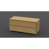 Forzalaqua Todi onderkast 60X40X50cm met 2 lades greeploos Havanna massief eiken SW67412 Forzalaqua Todi onderkast 60X40X50cm met 2 lades greeploos Havanna massief eiken SW67412