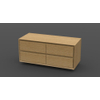 Forzalaqua Todi onderkast 200X51X50cm met 4 lades greeploos Oyster massief eiken SW67461 Forzalaqua Todi onderkast 200X51X50cm met 4 lades greeploos Oyster massief eiken SW67461