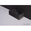 Forzalaqua Venetia Xs lave-mains 29x16x10cm lavabo Droite 1 trou de robinet gauche Pierre naturelle Granit adouci SW67680