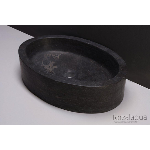 Forzalaqua Firenze waskom 50x30x12cm Ovaal Natuursteen Hardsteen gezoet FO100017