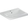 Geberit ICon Light wastafel - 60x48x16cm - 1 wasbak - 1 kraangat Midden - met overloopgat - keramiek - glans wit SW547014