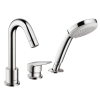 Hansgrohe Logis afdekset 3 gats badrandcombinatie met handdouche chroom GA42070 Hansgrohe Logis afdekset 3 gats badrandcombinatie met handdouche chroom GA42070