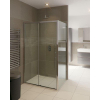 Bruynzeel Cilo schuifdeur 120x195cm m vast paneel zilver glans helder glas GA45775 Bruynzeel Cilo schuifdeur 120x195cm m vast paneel zilver glans helder glas GA45775