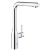 Grohe Essence 1 gats keukenkraan met L uitloop met uittrekbare dual spray chroom 0467941 Grohe Essence 1 gats keukenkraan met L uitloop met uittrekbare dual spray chroom 0467941
