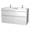 Royal Plaza Violin Meuble sous lavabo 120x60cm avec 4 tiroirs Blanc laqué GA42183 Royal Plaza Violin Meuble sous lavabo 120x60cm avec 4 tiroirs Blanc laqué GA42183