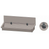 Intersan Sanilav auge de lavage avec dosseret 120cm avec 2 robinets temporisés inox 304 GA32401