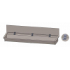 Intersan Sanilav wasgoot met spatbord 180cm met 3 kranen inox 304 GA32390 Intersan Sanilav wasgoot met spatbord 180cm met 3 kranen inox 304 GA32390