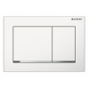 Geberit Omega30 Plaque de commande DF matière synthétique 21.2x14.2cm maniement dessus/en face Blanc/Chrome/blanc OUTLET OUT4624