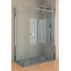 Sfa Kinestyle schuifdeur 120x80x200 met vaste wand plus paneel helder glas SW30588 Sfa Kinestyle schuifdeur 120x80x200 met vaste wand plus paneel helder glas SW30588