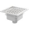 Van Den Berg siphon de sol en ABS avec grille en inox 15x15 sortie verticale 40mm GA91307