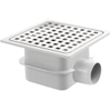 Van Den Berg siphon de sol ABS avec grille inox 15x15 sans sortie 50mm GA91320