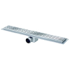 Van Den Berg afvoergoot 70cm met flens zijafvoer 50mm RVS GA83399 Van Den Berg afvoergoot 70cm met flens zijafvoer 50mm RVS GA83399