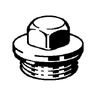 Viega Draadfitting plug met vierkant 3/4 chroom GA81624 Viega Draadfitting plug met vierkant 3/4 chroom GA81624