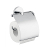 Hansgrohe E S closetrolhouder met klep geborsteld nikkel 0453769 Hansgrohe E S closetrolhouder met klep geborsteld nikkel 0453769