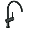 Grohe Minta 1 gats keukenkraan met draaibare C uitloop zwart SW67951 Grohe Minta 1 gats keukenkraan met draaibare C uitloop zwart SW67951