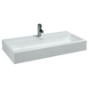 Laufen Living City vasque à poser 100x46x15,5cm 2 x 1 trou de robinetterie avec trop-plein céramique blanc GA56220