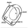Pressalit tampon en plastique pour abattant GA76350
