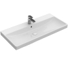 Villeroy en boch Avento meubelwastafel 80x47cm 1 kraangat met overloop wit SW59871 Villeroy en boch Avento meubelwastafel 80x47cm 1 kraangat met overloop wit SW59871