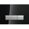 Geberit Sigma40 bedieningplaat, 2-toets spoeling frontbediening voor toilet 26.6x18.2cm zwart glas / aluminium 0700513 Geberit Sigma40 bedieningplaat, 2-toets spoeling frontbediening voor toilet 26.6x18.2cm zwart glas / aluminium 0700513