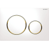 Geberit Sigma20 bedieningsplaat - 2-toets spoeling - ronde knoppen - wit/goud/wit OUT7639