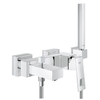 Grohe Eurocube Robinet de bain avec inverseur et connexions avec garniture chrome 0442112 Grohe Eurocube Robinet de bain avec inverseur et connexions avec garniture chrome 0442112