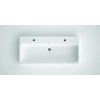 Bruynzeel Passo Keramische wastafel 100x13x46cm 100x46 cm twee kraangaten wit GA11877 Bruynzeel Passo Keramische wastafel 100x13x46cm 100x46 cm twee kraangaten wit GA11877