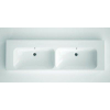 Bruynzeel Passo Keramische wastafel 150x13x46cm 150x46 cm zonder kraangat dubbele kom wit GA11880 Bruynzeel Passo Keramische wastafel 150x13x46cm 150x46 cm zonder kraangat dubbele kom wit GA11880
