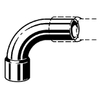 Viega Soldeerfitting bocht sok spie 90 gr. 22mm roodkoper GA81862 Viega Soldeerfitting bocht sok spie 90 gr. 22mm roodkoper GA81862