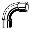 Viega Soldeerfitting bocht met 2 sokken 90 gr. 22mm roodkoper GA81189 Viega Soldeerfitting bocht met 2 sokken 90 gr. 22mm roodkoper GA81189