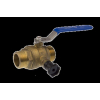 Vsh Premium vanne à bille 2x joint plat 3 4 avec vidange laiton GA49340