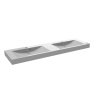 Bruynzeel Palitano Composiet wastafel 160x8.5x46cm 160x46 cm twee kraangaten wit GA10354 Bruynzeel Palitano Composiet wastafel 160x8.5x46cm 160x46 cm twee kraangaten wit GA10354
